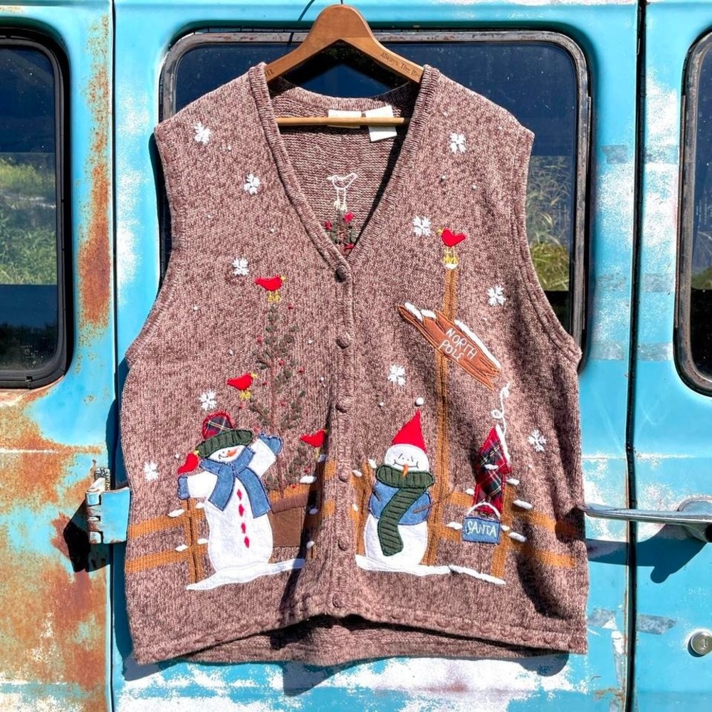 Bobbie Brooks vintage holiday sweater vest